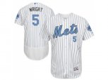 New York Mets #5 David Wright White(Blue Strip) Flexbase Authentic Collection Stitched Baseball Jersey