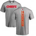 Kansas City Chiefs #14 Demarcus Robinson Ash Backer T-Shirt