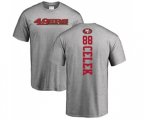 San Francisco 49ers #88 Garrett Celek Ash Backer T-Shirt