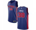 Detroit Pistons #30 Joe Smith Authentic Royal Blue Road NBA Jersey - Icon Edition
