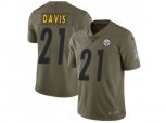 Pittsburgh Steelers #21 Sean Davis Olive Men Stitched NFL Limited 2017 Salute to Service Jersey