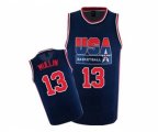 Nike Team USA #13 Chris Mullin Authentic Navy Blue 2012 Olympic Retro Basketball Jersey