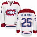 Montreal Canadiens #25 Jacob de la Rose Authentic White Away NHL Jersey
