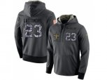 New Orleans Saints #23 Marshon Lattimore Stitched Black Anthracite Salute to Service Player Performance Hoodie