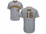 Pittsburgh Pirates #16 Jung-ho Kang Grey Flexbase Authentic Collection Stitched MLB Jersey