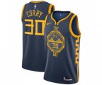 Golden State Warriors #30 Stephen Curry Authentic Navy Blue Basketball Jersey - City Edition