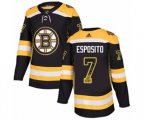 Adidas Boston Bruins #7 Phil Esposito Authentic Black Drift Fashion NHL Jersey