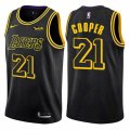 Los Angeles Lakers #21 Michael Cooper Authentic Black City Edition NBA Jersey