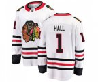 Chicago Blackhawks #1 Glenn Hall Fanatics Branded White Away Breakaway NHL Jersey