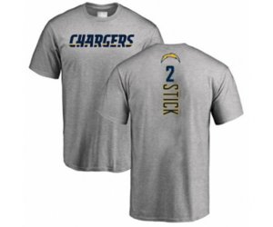 Los Angeles Chargers #2 Easton Stick Ash Backer T-Shirt