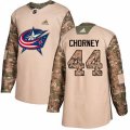 Columbus Blue Jackets #44 Taylor Chorney Authentic Camo Veterans Day Practice NHL Jersey