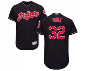 Cleveland Indians #32 Zach Duke Navy Blue Alternate Flex Base Authentic Collection Baseball Jersey