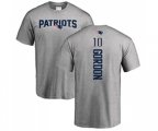New England Patriots #10 Josh Gordon Ash Backer T-Shirt