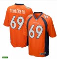 Denver Broncos Retired Player #69 Mark Schlereth Nike Orange Vapor Untouchable Limited Jersey