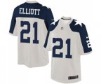 Dallas Cowboys #21 Ezekiel Elliott Limited White Throwback Alternate Football Jersey