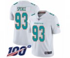 Miami Dolphins #93 Akeem Spence White Vapor Untouchable Limited Player 100th Season Football Jersey
