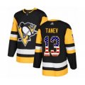 Pittsburgh Penguins #13 Brandon Tanev Authentic Black USA Flag Fashion Hockey Jersey