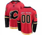 Calgary Flames Customized Fanatics Branded Red Home Breakaway Hockey Jersey