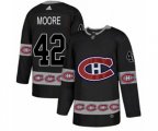 Montreal Canadiens #42 Dominic Moore Authentic Black Team Logo Fashion NHL Jersey