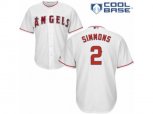 Los Angeles Angels of Anaheim #2 Andrelton Simmons Replica White Home Cool Base MLB Jersey