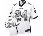 Oakland Raiders #24 Marshawn Lynch Elite White Drift Fashion Football Jersey