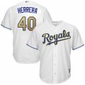 Kansas City Royals #40 Kelvin Herrera Replica White Home Cool Base MLB Jersey