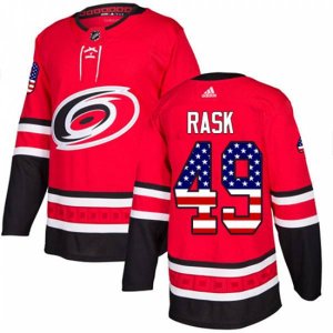 Carolina Hurricanes #49 Victor Rask Authentic Red USA Flag Fashion NHL Jersey