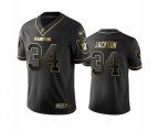 Oakland Raiders #34 Bo Jackson Black Golden Edition Limited Player 100th Season Football Jersey