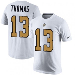 New Orleans Saints #13 Michael Thomas White Rush Pride Name & Number T-Shirt