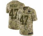 New York Jets #47 Trevon Wesco Limited Camo 2018 Salute to Service Football Jersey
