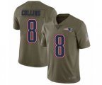 New England Patriots #8 Jamie Collins Limited Olive 2017 Salute to Service Football Jersey