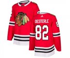 Chicago Blackhawks #82 Jordan Oesterle Authentic Red Home NHL Jersey