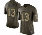 Los Angeles Chargers #13 Keenan Allen Elite Green Salute to Service Football Jersey