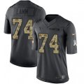 Houston Texans #74 Kendall Lamm Limited Black 2016 Salute to Service NFL Jersey
