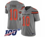 Cleveland Browns #10 Jaelen Strong Limited Gray Inverted Legend 100th Season Football Jersey