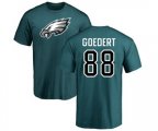 Philadelphia Eagles #88 Dallas Goedert Green Name & Number Logo T-Shirt