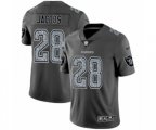 Oakland Raiders #28 Josh Jacobs Gray Static Fashion Limited Football Jersey