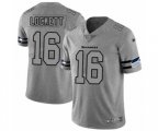 Seattle Seahawks #16 Tyler Lockett Limited Gray Team Logo Gridiron Football Jersey