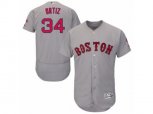 Boston Red Sox #34 David Ortiz Grey Flexbase Authentic Collection MLB Jersey