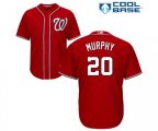 Washington Nationals #20 Daniel Murphy Replica Red Alternate 1 Cool Base Baseball Jersey