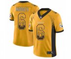 Pittsburgh Steelers #6 Devlin Hodges Limited Gold Rush Drift Fashion Football Jersey