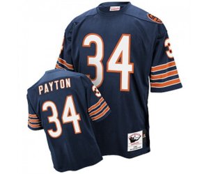 Mitchell and Ness Chicago Bears #34 Walter Payton Blue Team Color Authentic Throwback Football Jersey