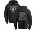 Oakland Raiders #25 Erik Harris Black Name & Number Logo Pullover Hoodie