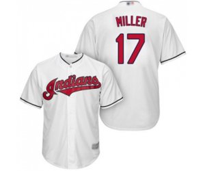 Cleveland Indians #17 Brad Miller Replica White Home Cool Base Baseball Jersey