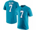Carolina Panthers #7 Kyle Allen Blue Rush Pride Name & Number T-Shirt