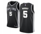 San Antonio Spurs #5 Dejounte Murray Swingman Black Road Basketball Jersey - Icon Edition