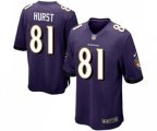 Baltimore Ravens #81 Hayden Hurst Game Purple Team Color Football Jersey
