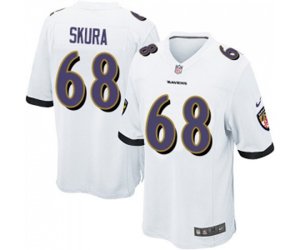 Baltimore Ravens #68 Matt Skura Game White Football Jersey