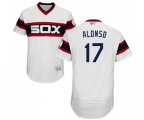 Chicago White Sox #17 Yonder Alonso White Alternate Flex Base Authentic Collection Baseball Jersey
