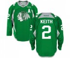 Chicago Blackhawks #2 Duncan Keith Authentic Green Practice NHL Jersey